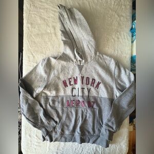 WINTER SALE ** Aeropostale Gray Hoodie with Pink and Black Accents